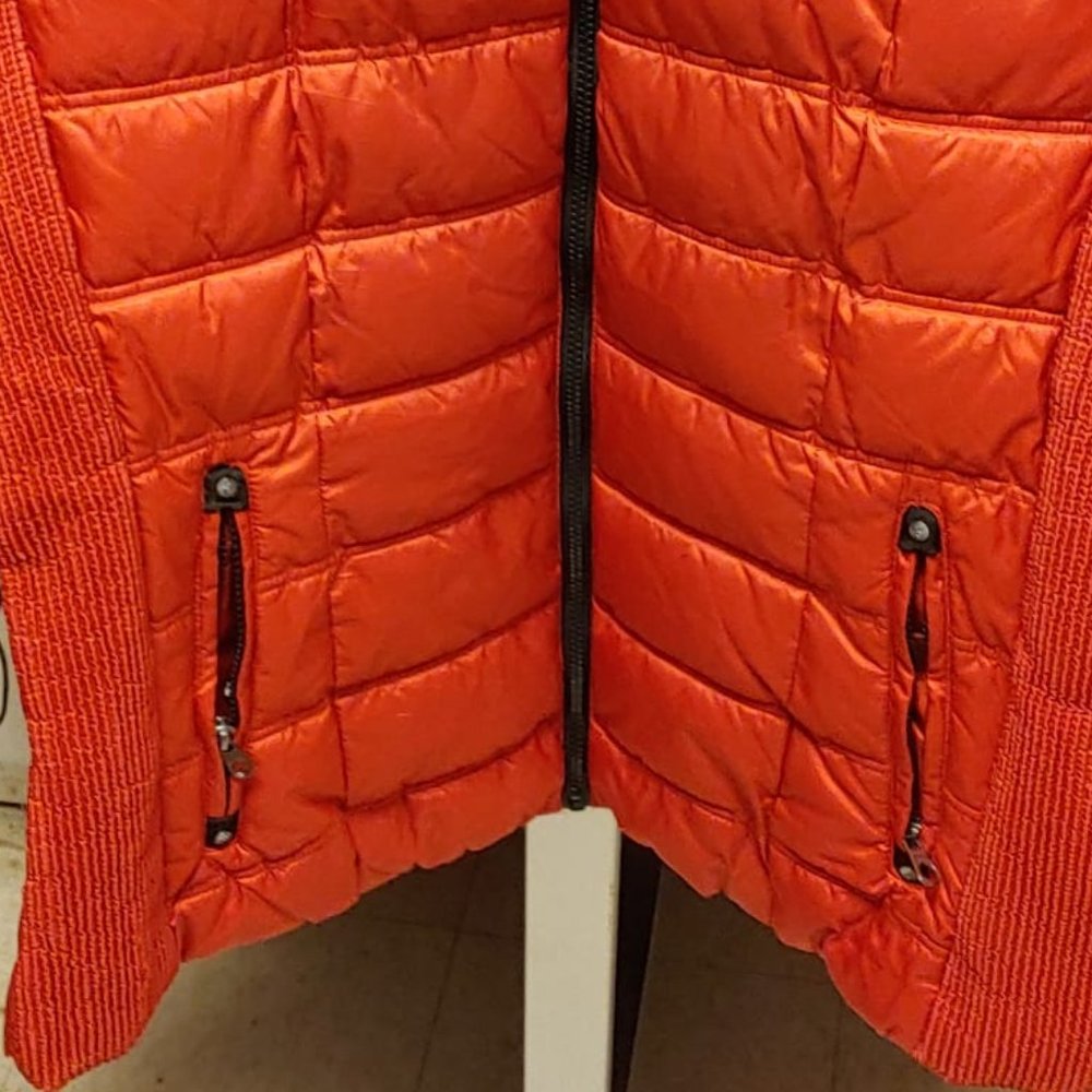 NAUTICA Women Fur Trim Hooded Puffer Winter Coat Jacket - - Red NO TAG - Picture 7 of 9
